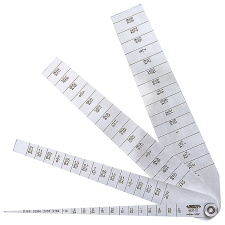 Insize Taper Gauge Set, Graduations 1/64 in 4837-1E