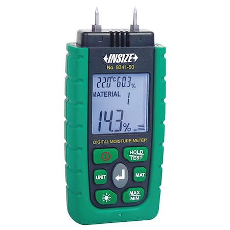 Insize Moisture Meter, Pin, 2inDepth 9341-50