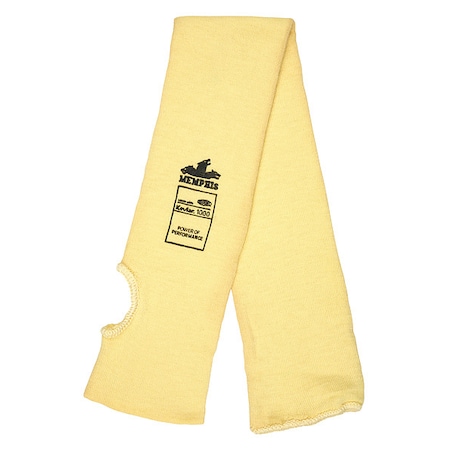 Mcr Safety Knit Sleeve, Yellow, L, Kevlar 93724T