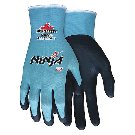 Mcr Safety Knit Gloves, Nylon, Flat Palm, Knit, Blue/Navy, 2XL, 12 PK N9659XXL