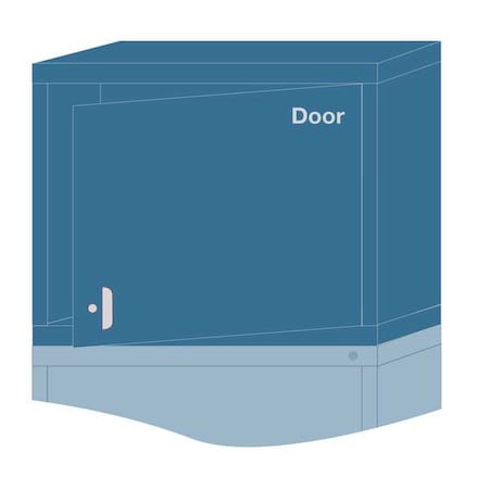 Lyon ModShelfCab, 26 3/4"x30"x28", Blue, 2Shlv X6N27303010550