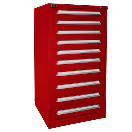 Lyon ModDrwrCab, 59.25"x30"x28", Red, 10Drwr HHM6830301009IL