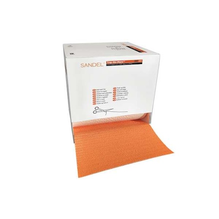 Sandel Cable Protector, 1-1/2 in H, 100 ft L, 12 in W, 1 Channel, PVC, Bright Orange 2369