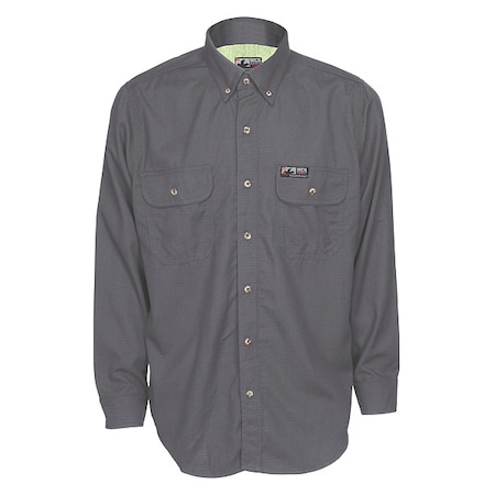 Mcr Safety Men's Flame-Resistant Collared Shirt, 8.9 cal/sq cm, 2XL, Inherent Blend and Treated Cotton SBS1001X2