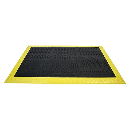 Ergo Advantage Safe-Flex Interlocking Antifatigue Mat Kit, Vinyl, 3 ft W x 5 ft L, 1 in Thick A1BZ2