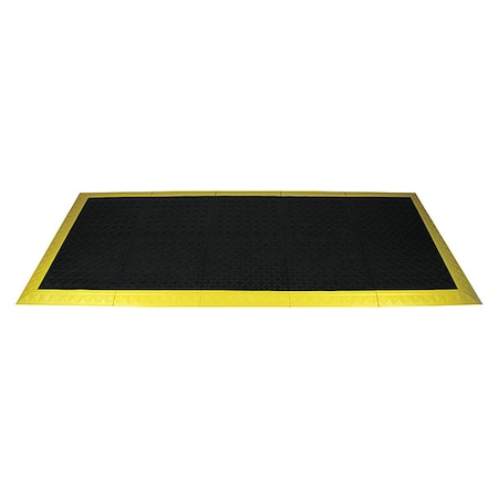 Ergo Advantage Safe-Flex Interlocking Antifatigue Mat Kit, Vinyl, 3 ft W x 8 ft L, 1 in Thick A1BZ3