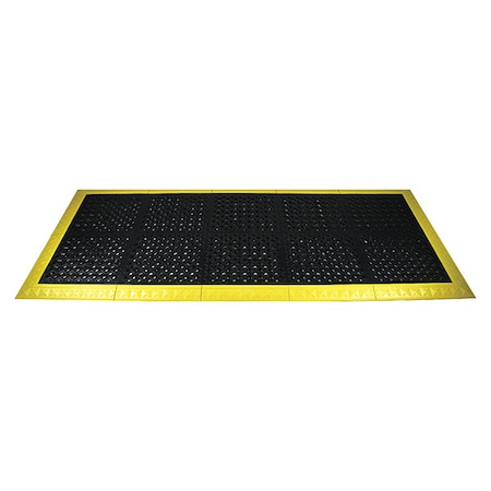Ergo Advantage Safe-Flex Interlocking Drainage Mat Kit, Vinyl, 3 ft W x 8 ft L, 1 in Thick A2BZ3