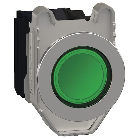Schneider Electric Illuminated Push Button, 30 mm, 1NO/1NC, Green XB4FW33G5