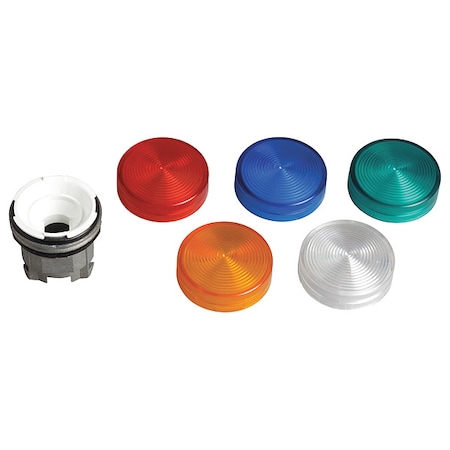 Schneider Electric Pilot Light Head, Bl, Gn, Or, Rd, Wh, LED, 22mm ZB4BV003