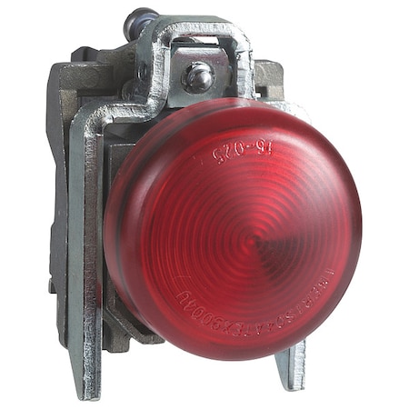 Schneider Electric Pilot Light, Red, 22mm, LED XB4BVG4TQ