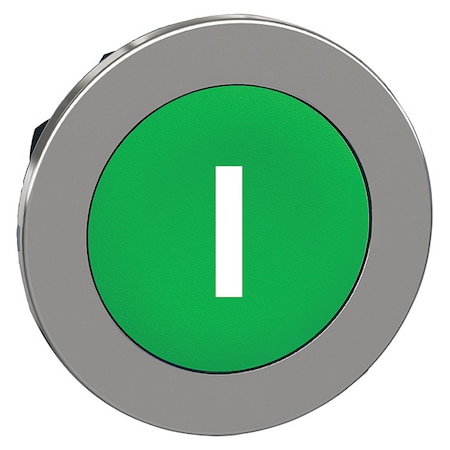 Schneider Electric Pushbutton Head, 30 mm, Green, White ZB4FA331