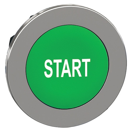 Schneider Electric Pushbutton Head, 30 mm, Green, White ZB4FA333