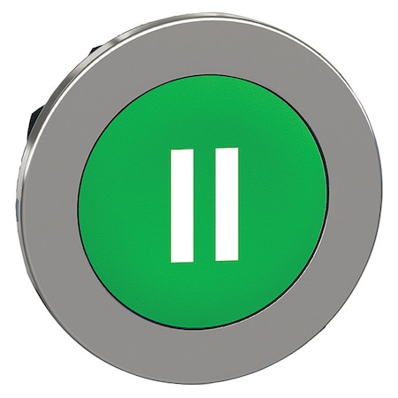 Schneider Electric Pushbutton Head, 30 mm, Green, White ZB4FA336
