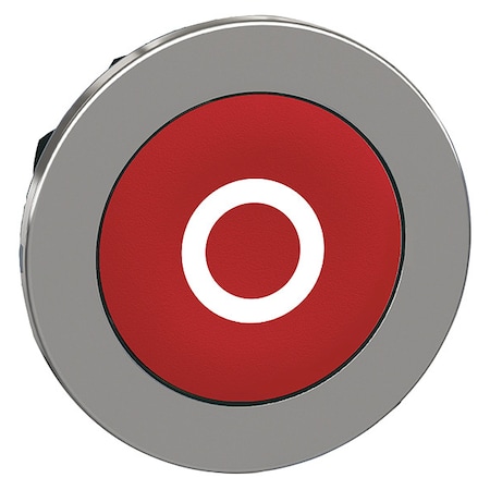 Schneider Electric Pushbutton Head, 30 mm, Red, White ZB4FA432