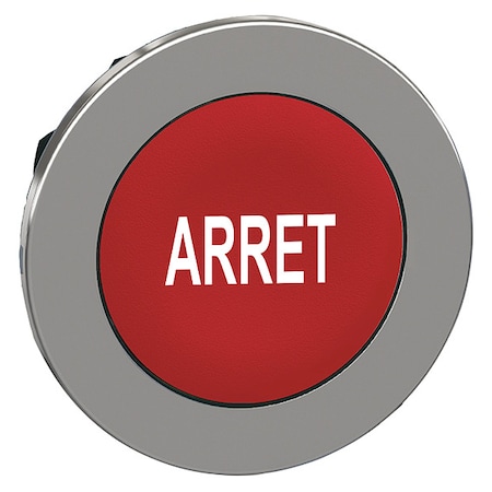 Schneider Electric Pushbutton Head, 30 mm, Red, White ZB4FA433