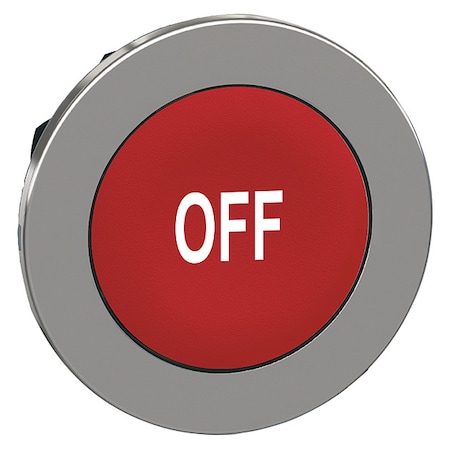 Schneider Electric Pushbutton Head, 30 mm, Red, White ZB4FA435
