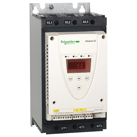 Schneider Electric Soft Start, 230 to 600V AC, 75 A ATS22D75S6