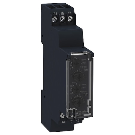 Schneider Electric Time Delay Relay, Square, Asymmetrical Flashing, 1 Functions 240V AC RE17LLBM