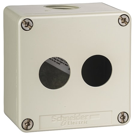 Schneider Electric CtrlStationEnclosur, 22mm, 2Hole, DiCstZinc XAPG19702