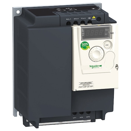 Schneider Electric Variable Frequency Drive, 3hp, 200 to 240V ATV12PU30M3