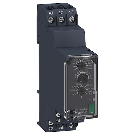 Schneider Electric Time Delay Relay, Square, Star-Delta, 2 Functions 24 to 240V AC/DC, DPDT RE22R2QGMR