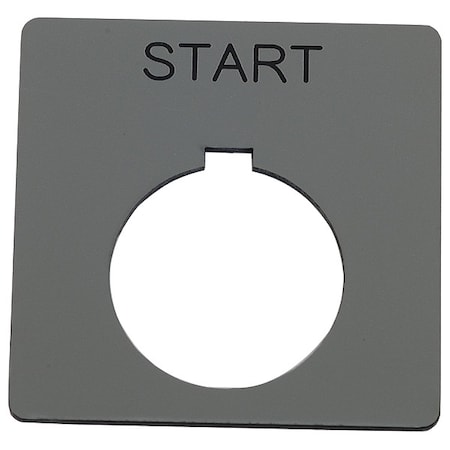 Schneider Electric LegendPlate, Start, Black/Silver, Square 9001KN101SP