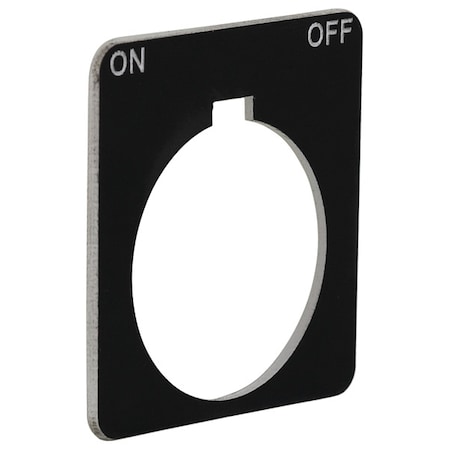 Schneider Electric LegendPlate, On-Off, White/Black, Square 9001KN245BP