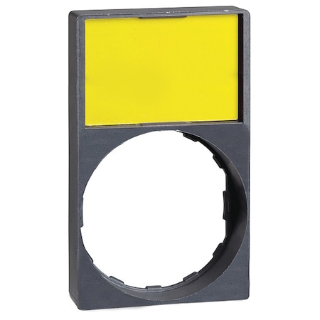 Schneider Electric LegendPlateHolder, Plastic, Wht, Yllw, 22mm ZBY6H102