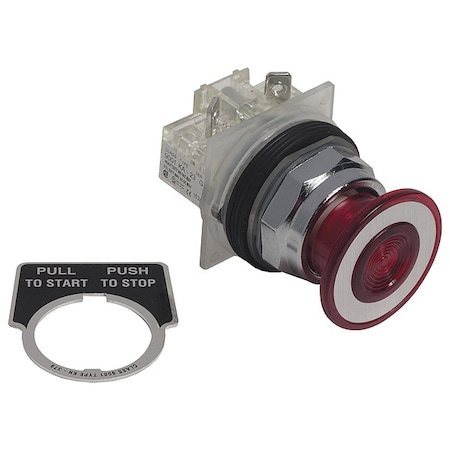 Schneider Electric Mushroom Head Push Button, 30 mm, 1NC 9001KR9RH6S10