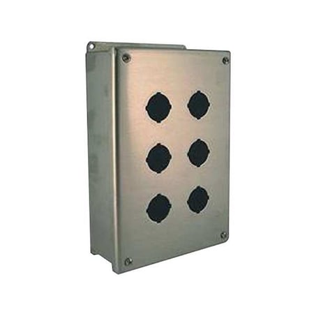 Schneider Electric ControlStationEnclosure, 30mm, 6Holes, SS 9001KYSS6