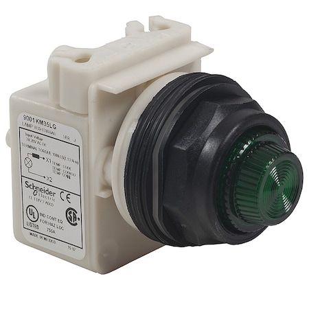 Schneider Electric Pilot Light, Red, 30mm, LED 9001SKP1LRR31