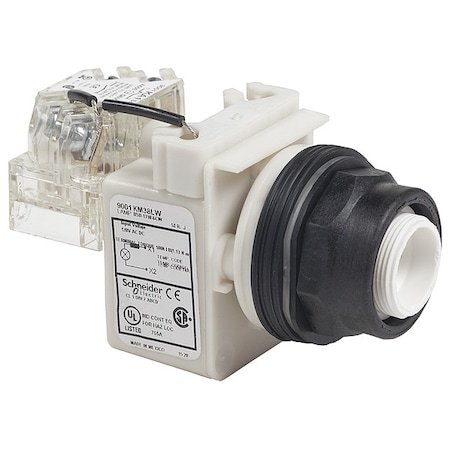 Schneider Electric Pilot Light, Red, 30mm, LED 9001SKT1LRR31