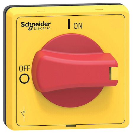 Schneider Electric Rotary Handle, Red/Yellow, NEMA1/12/3R/4/4X VLSH4S5R