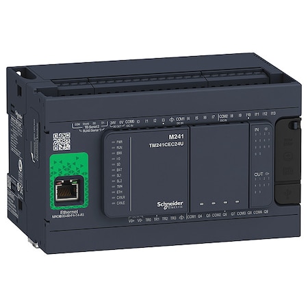 Schneider Electric LogicController, 14Inputs, 10Outputs, 16GB TM241CE24R