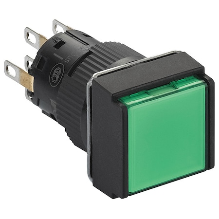 Schneider Electric Illuminated Push Button, 16 mm, DPDT, Green XB6ECW3B2P