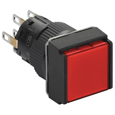 Schneider Electric Illuminated Push Button, 16 mm, DPDT, Red XB6ECW4B2P