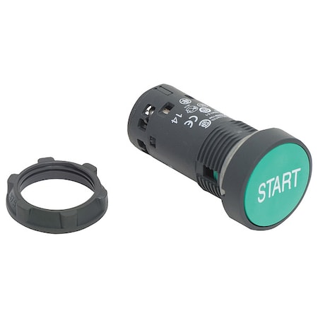 Schneider Electric Push-Button, 22 mm, Green XB7NA3133