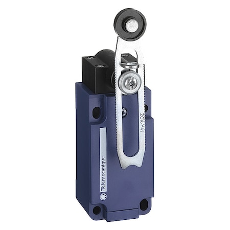 Telemecanique Sensors Limit Switch, Adjustable Roller Lever, Rotary, 1NC/1NO, 3A at 240V AC, Actuator Location: Side XCKS141H7