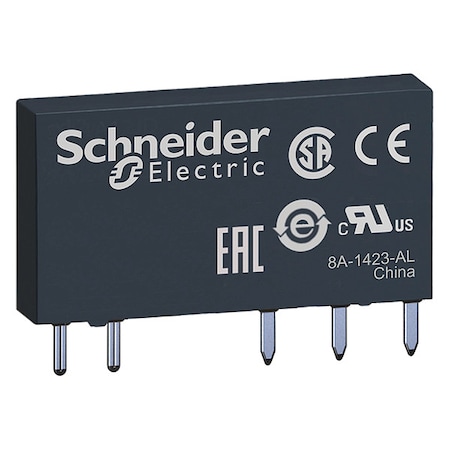 Schneider Electric PCB, Socket, Slim Plug-In Relay, Square, 6 A, 5, Plug-in RSL1GB4BD