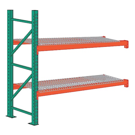 Lyon Teardrop, 8 ft H, 108 in W, 48 in D, Orange/Green 97AWD108048096