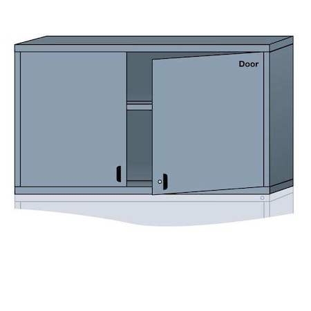 Lyon ModShelfCab, 31"x60"x28 1/4", DvGry, 2Shlv DDN35603010550L