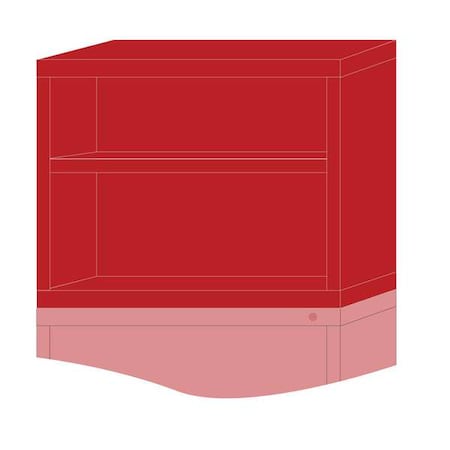Lyon ModShelfCab, 25"x30"x28 1/4", Red, 2Shlv HHN27303010500N