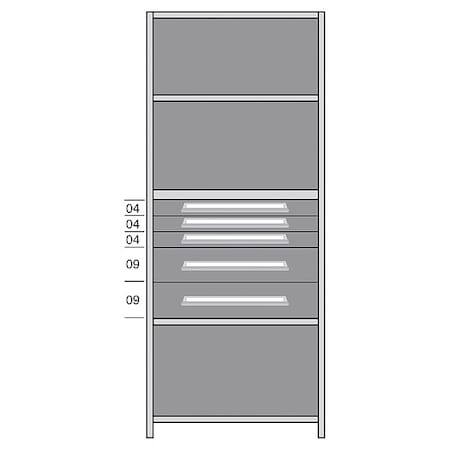 Lyon Shelf, 85" H, 36" W, Steel, 800 lb. Capacity DDJ115016