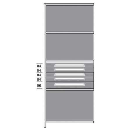 Lyon Shelf, 85" H, 36" W, Steel, 800 lb. Capacity DDJ115006A
