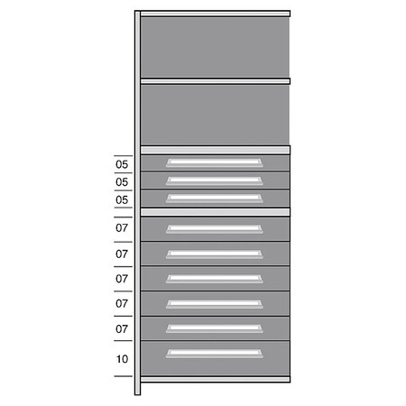 Lyon Shelf, 85" H, 36" W, Steel, 800 lb. Capacity DDJ115036A