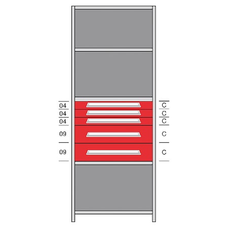 Lyon Shelf, 85" H, 36" W, Steel, 800 lb. Capacity DHJ115015