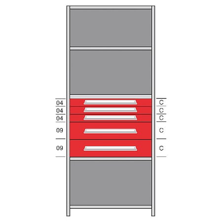 Lyon Shelf, 85" H, 36" W, Steel, 800 lb. Capacity DHJ115016