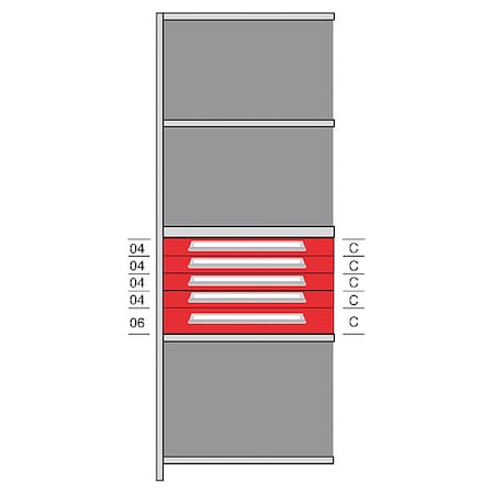 Lyon Shelf, 85" H, 36" W, Steel, 800 lb. Capacity DHJ115005A