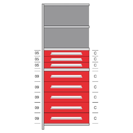 Lyon Shelf, 85" H, 36" W, Steel, 800 lb. Capacity DHJ115035A