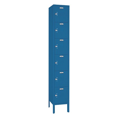 Lyon Wardrobe Locker, 12 in W, 12 in D, 78 in H, (1) Wide, (6) Tier X6C5332